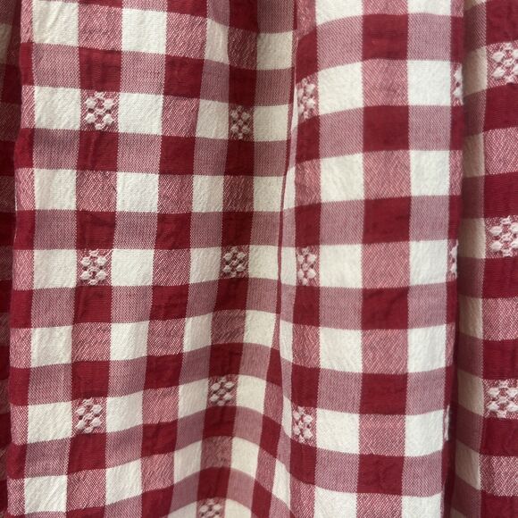 COTTONTAIL ORIGINALS Red Gingham Navy Floral DRESS 14 Vintage 80s 90s Retro Midi - Picture 10 of 16